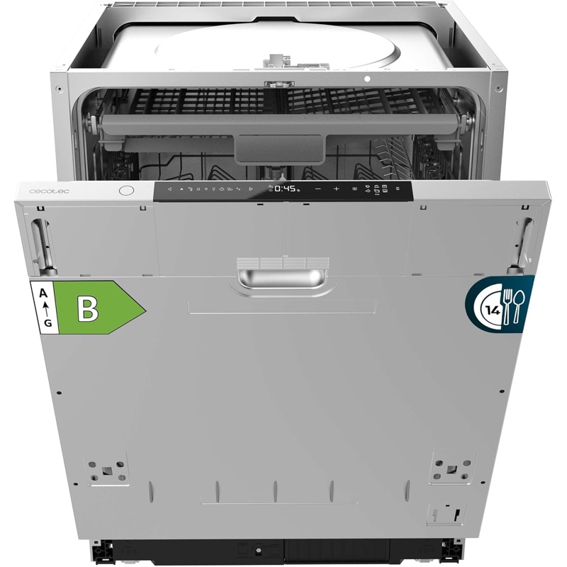 Cecotec Lavavajillas integrable Bolero Aguazero 8001 Full-BI 60 cm 14 cubiertos 8 programas