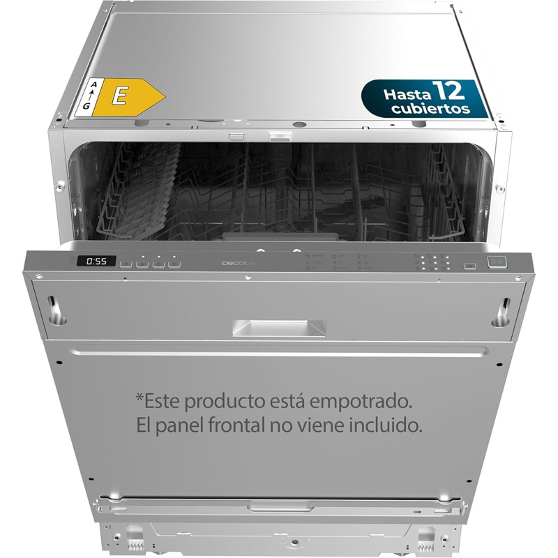 Cecotec Bolero Aguazero 6100 Full-BI Lavavajillas integrable 12 cubiertos 7 programas 60 cm