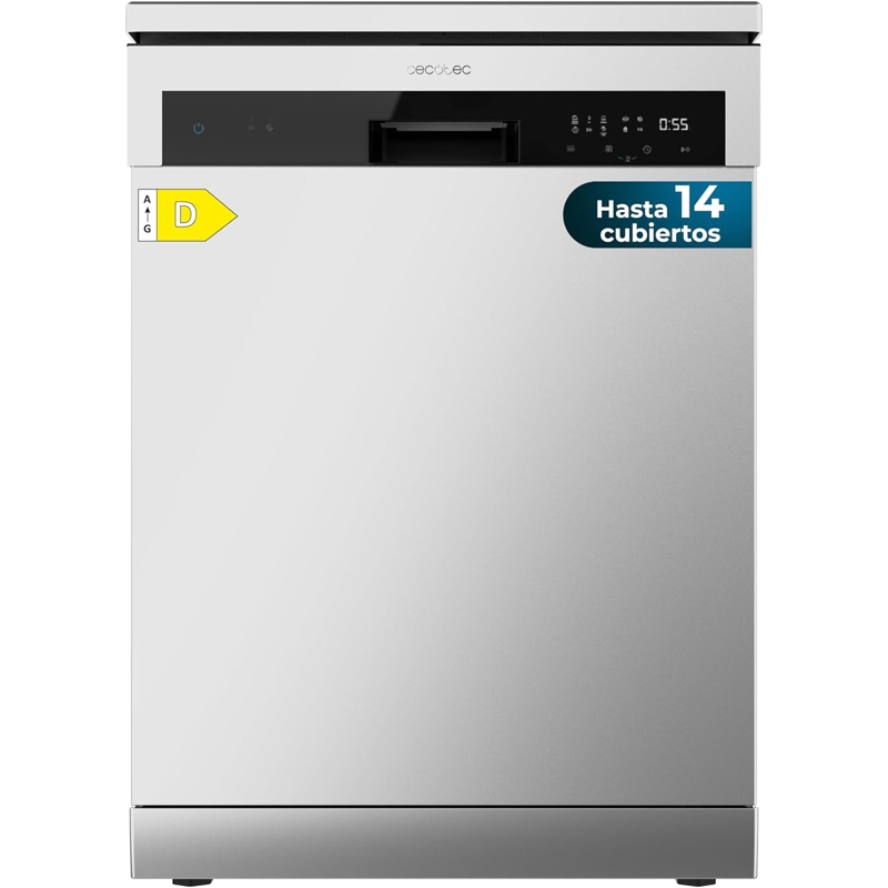 Cecotec Lavavajillas Bolero Aguazero 6200 Inox 60 cm 14 cubiertos 6 programas 10 L 46 dB